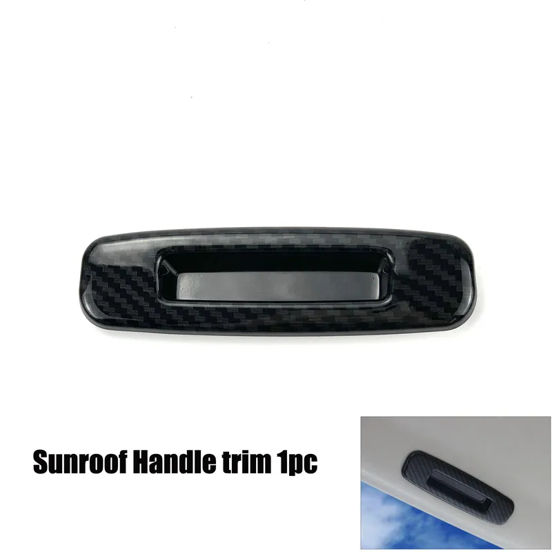 Roof handle trim Для Ford Focus 3 2012- полностью внутренняя наклейка из углеродного волокна наклейка крышка ручка вентиляционная консоль панель Корпус чехол Аксессуары - Название цвета: Roof handle trim