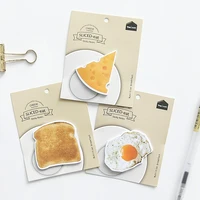 4pcs sliced pizza sticky note egg cheese meat toast memo pad guestbook journal diary sticker stationery school supplies h6371