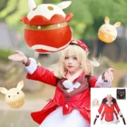 Костюм для косплея Game Genshin Impact Klee, парики, обувь, одежда Loli, униформа для взрослых, женский рюкзак для Хэллоуина, карнавала