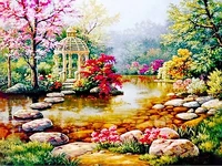 a10845 11ct14ct18ct25ct28ct oil scenery patterns counted cross stitch diy cross stitch kits embroidery needlework sets