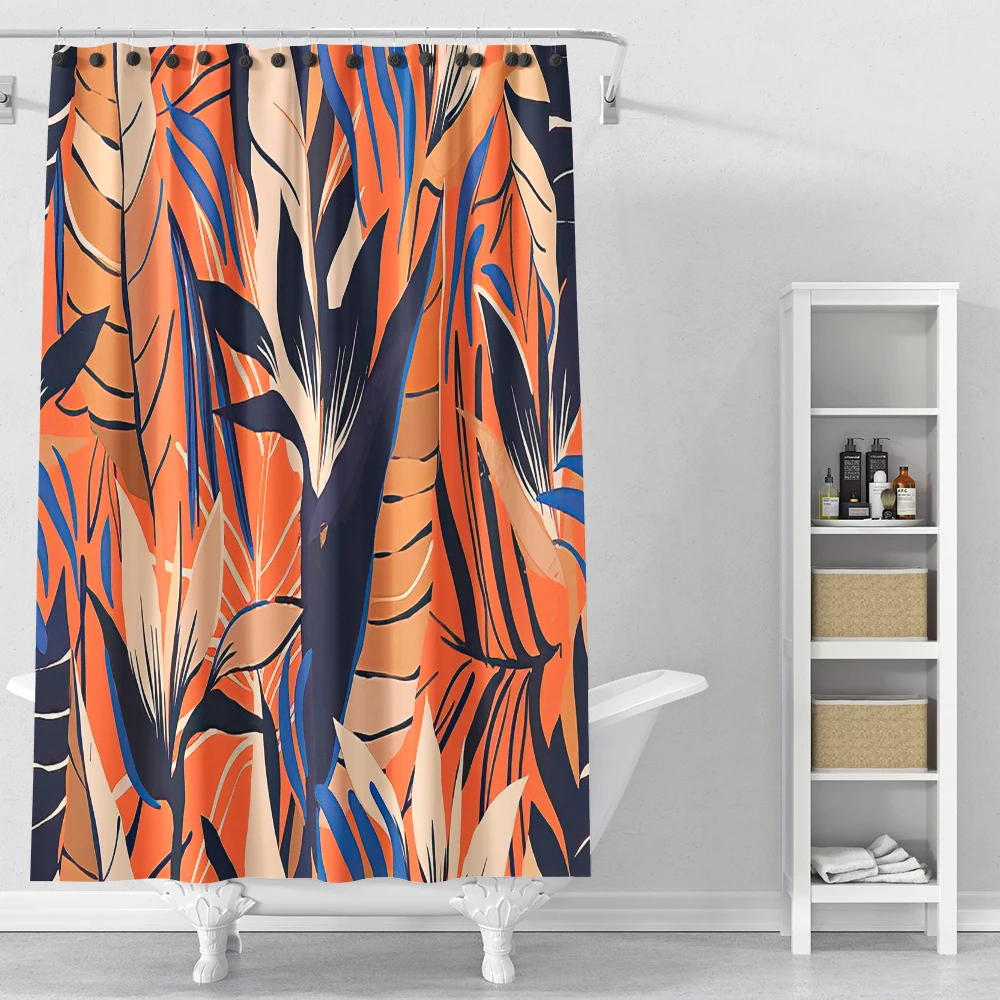 

3D Print Southeast Asia Summer Tropical plants Style Waterproof Shower Curtains Home Decoration Bathroom Toilet Door Curtain