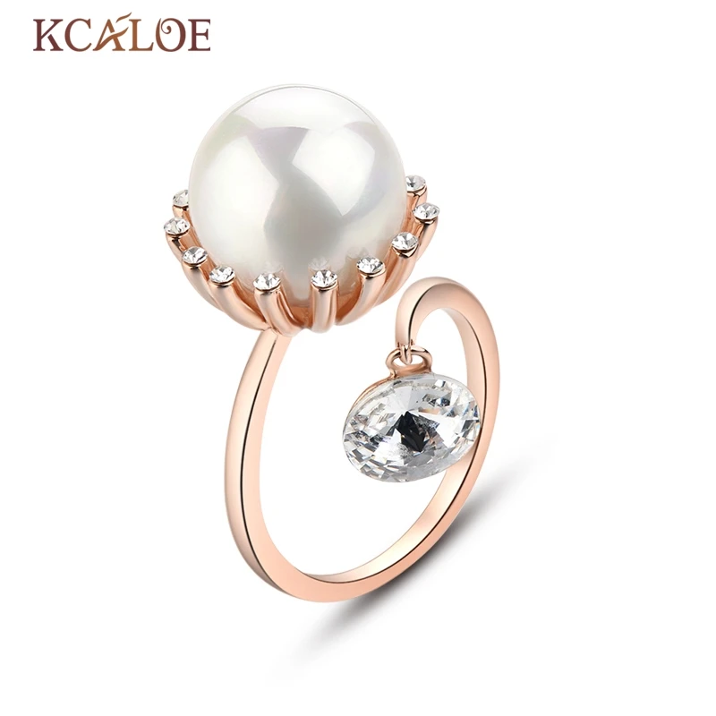 Кольцо KCALOE с натуральным жемчугом в виде раковины роскошные кольца из циркония