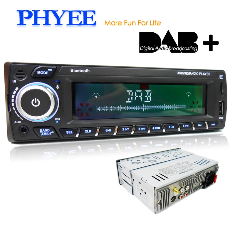 

1 Din Car Audio DAB Plus Auto Radio Bluetooth A2DP Handsfree RDS FM AM TF USB Aux APP Remote ISO Stereo System Head Unit 1089DAB