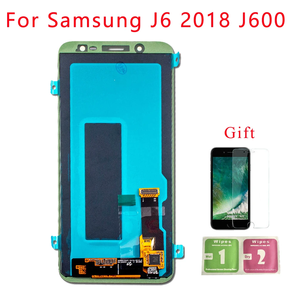 Super AMOLED для Samsung Galaxy J6 2018 J600 J600F J600Y SM-J600F J600G J600FN/ds ЖК-дисплей сенсорный экран в сборе