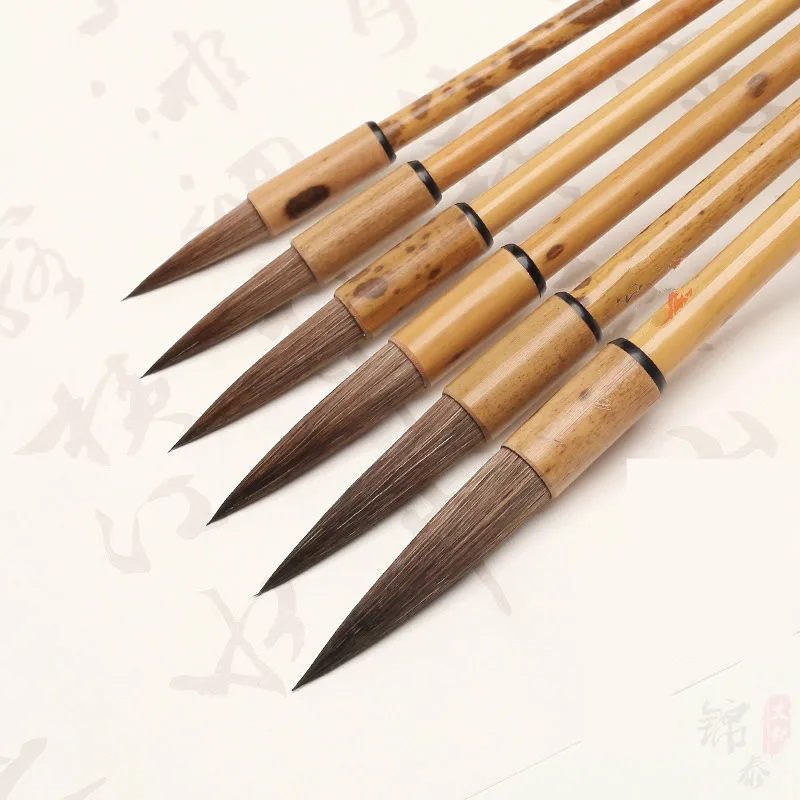 Mouse Whisker Multiple Hair Brush Pen Chinese Calligraphy Caligrafia Tinta China Official Script Paintiing Writing | Канцтовары для