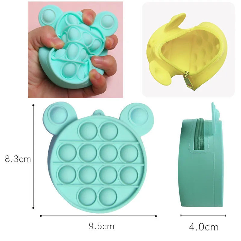 New Disney Anime Mickey Mouse Coin Purse Fidget Toys Anti Stress Finger Keychain Zipper Pouch for Women Girls Birthday Gift |