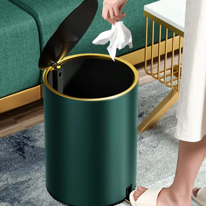 

Modern Wood Trash Can Nordic Simple Rectangle Cover Brown Trash Can Colourful Recycle Bote De Basura Kitchen Accessories GTJ50