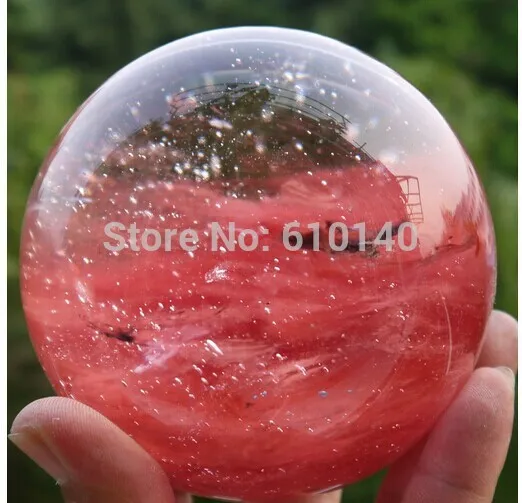 99MM Red Smelt Quartz Crystal Ball Sphere A036 | Дом и сад