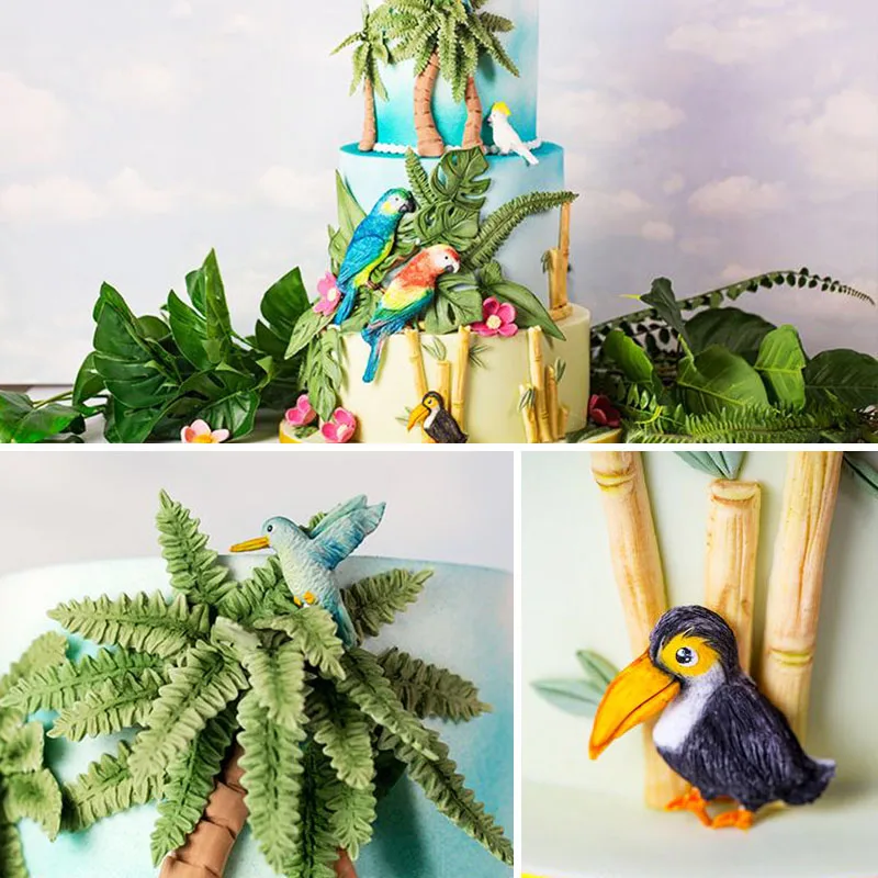 Силиконовые формы большой лист Monstera лимон Морская звезда рыба попугай Фламинго