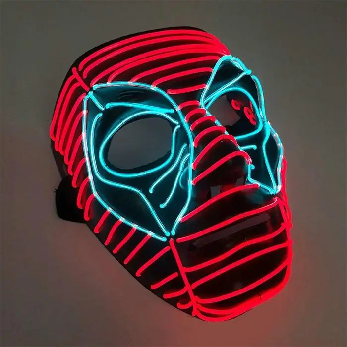 Светящиеся Вечерние Маски светодиодный светящийся в темноте Хэллоуин вечерние