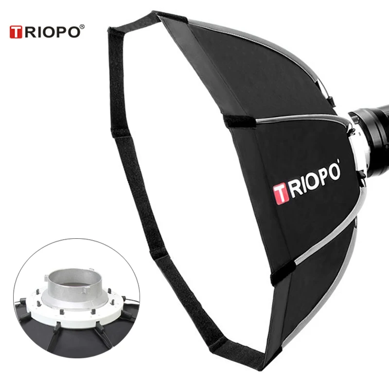 Купи TRIOPO 120cm Bowens Mount Portable Octagon Umbrella Outdoor Video Softbox w Carrying Bag for Photography Studio Soft Box за 2,535 рублей в магазине AliExpress