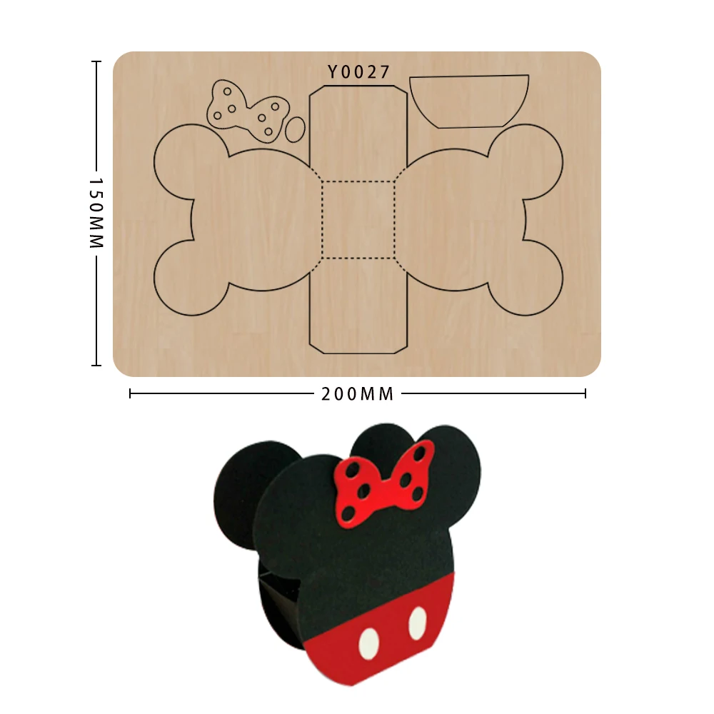 

Cartoon Mouse Gift Box Metal Craft Items Dies New Arrivals Suprise Creation DIY Suitable For Big Shot Machines