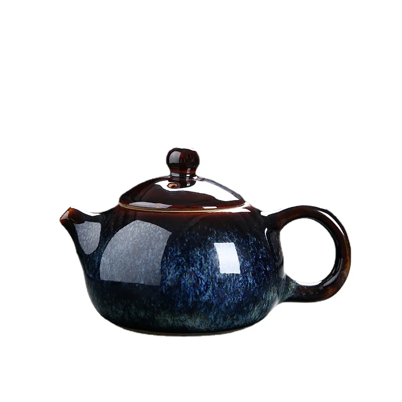 

Термостойкий чайник, керамический винтажный чайник ручной работы с боковой ручкой, китайский сборный чайник, стеклянные бытовые инструмен...