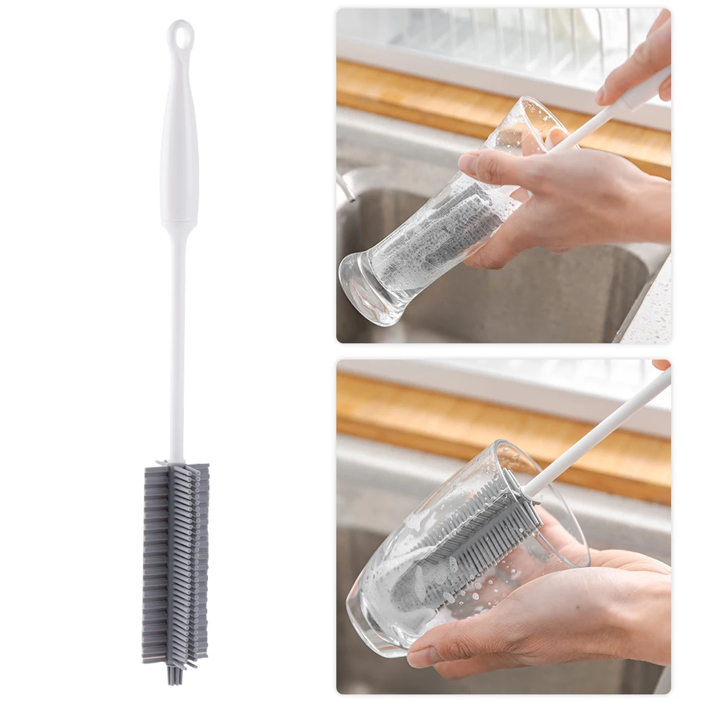 Силиконовая щетка с длинной ручкой для мытья посуды | Дом и сад