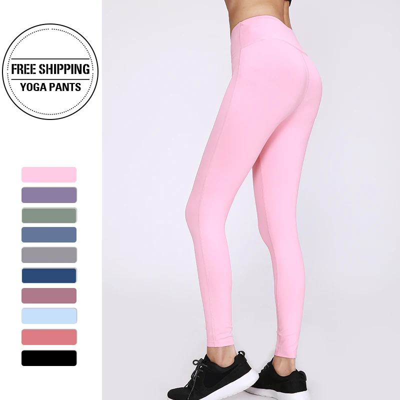 Женские Штаны Для Йоги эластичные спортивные Леггинсы для фитнеса облегающие