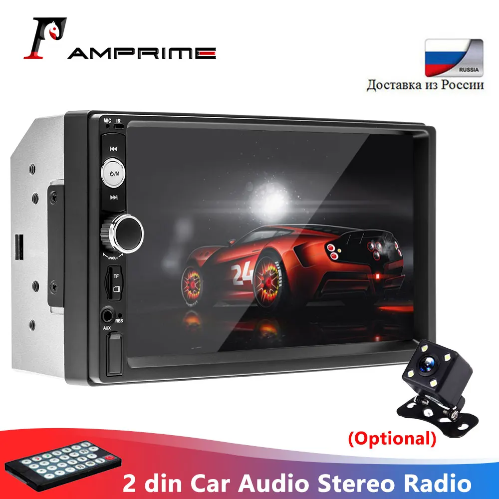 Автомагнитола AMPrime 7010B мультимедийный плеер 2 din с 7 &quotсенсорным экраном HD MP5 Bluetooth