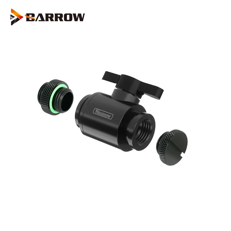

Barrow Water Valve Bright Silver Handle G1/4 Brass With Sealing Up Water Fittings Mini Connector Drop Shipping