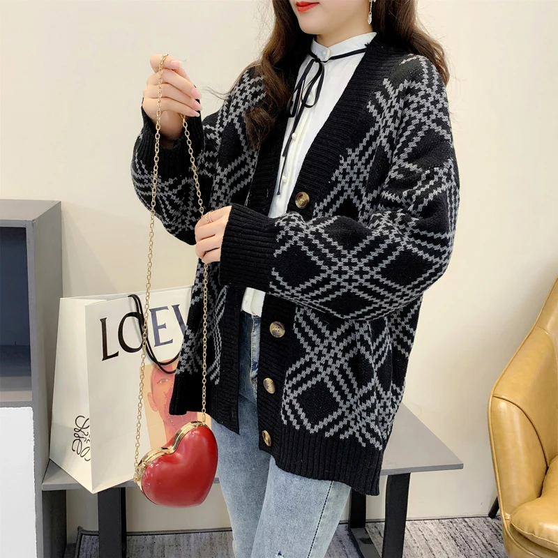 Cardigan Sweater Women Knitted Sweaters Korean Fashion Loose Sweater Autumn Women Clothing