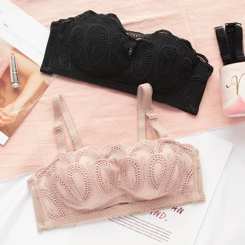 Женский кружевной бюстгальтер с рюшами Wasteheart хлопковое нижнее белье цвета хаки