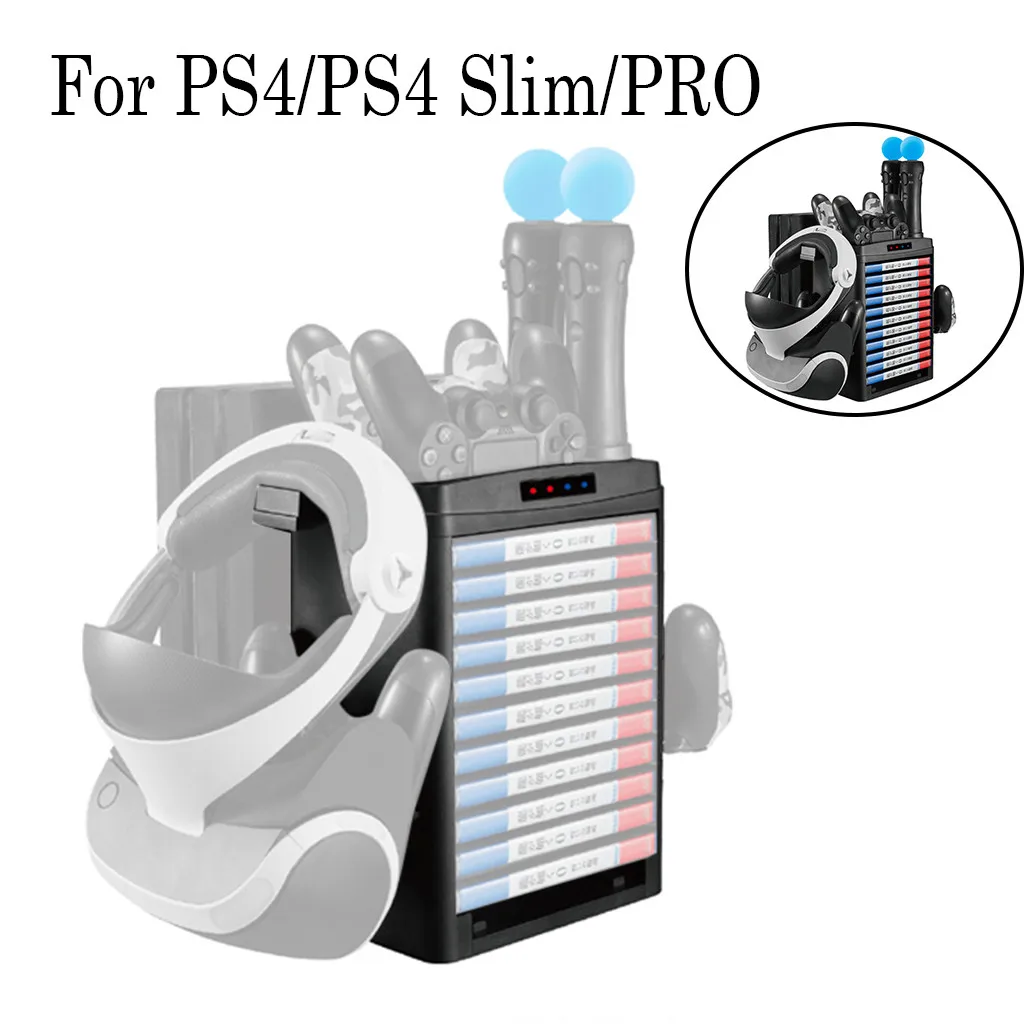 Стеклянный держатель игровой диск станция для хранения зарядное устройство