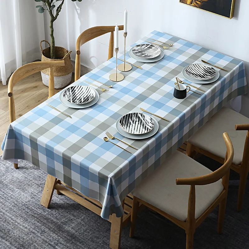 

Flower Print PVC Waterproof Oilproof Anti-pollution Tablecloth Kitchen Decorative Rectangular Coffee Cuisine Tablecloth Map