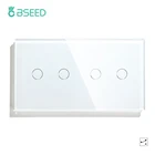 Сенсорный настенный выключатель BSEED, двойной, 2 клавиши, 2 канала