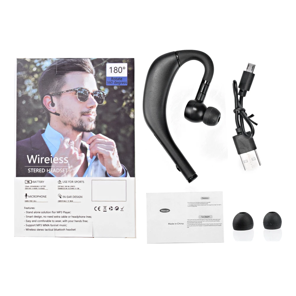 V5.0 Bluetooth-совместимая гарнитура Беспроводные наушники Handsfree Наушники-вкладыши с
