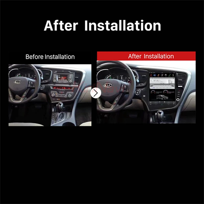 KiriNavi 12.1" Vertical Screen Tesla Style For Kia Optima K5 Android 9 Car Radio Car Dvd Multimedia Player GPS Navigation Stereo images - 6