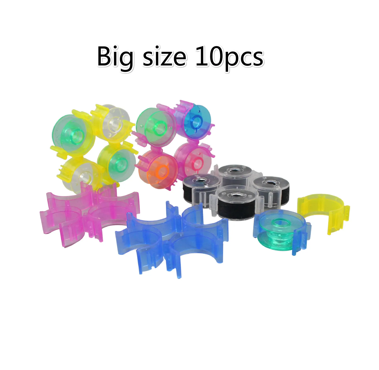NEWBobbinClamps10PCS Шпульки зажимы зажим держателя шпульки приятели отлично подходит для вышивка стеганая и швейная нить швейная машина - Цвет: NEWBobbinClamps10PCS