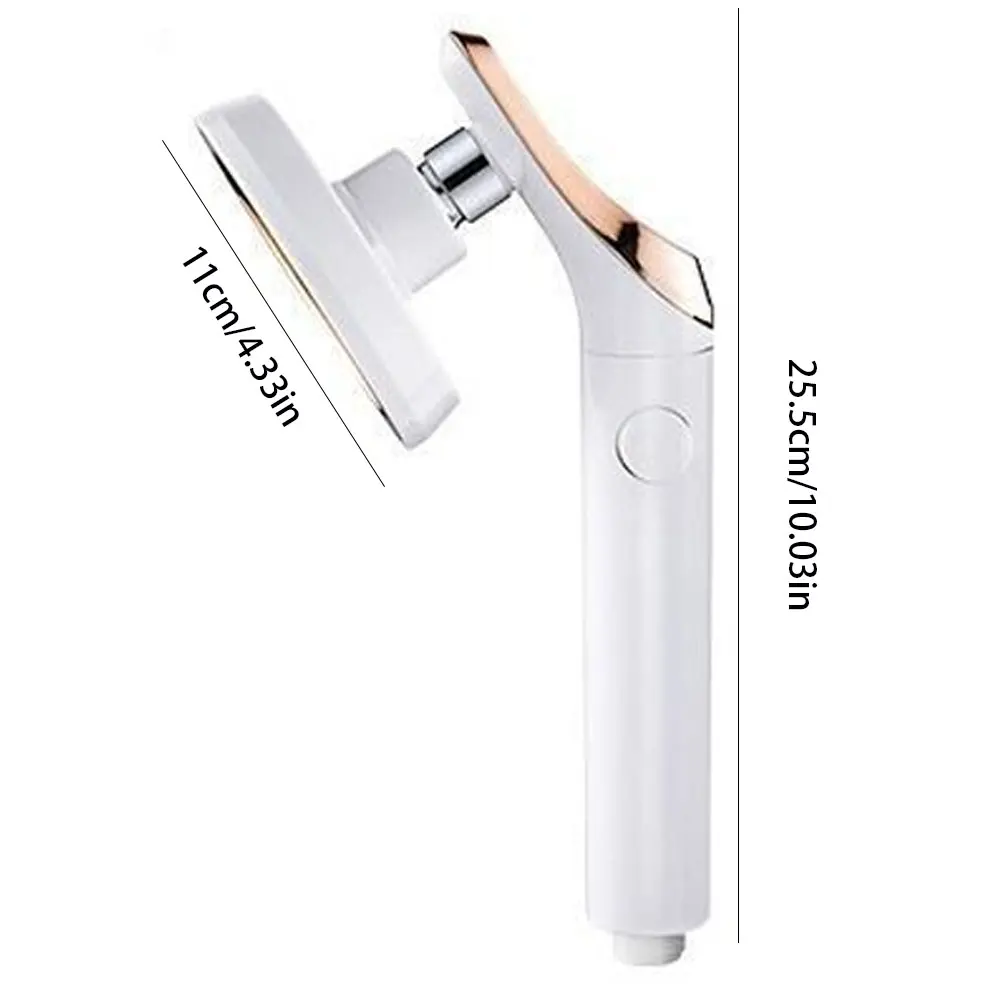 

Bathroom Shower Head ABS Rotatable Bathroom Handheld Shower Spray Silver/White Detachable Handheld High Pressure Shower Head