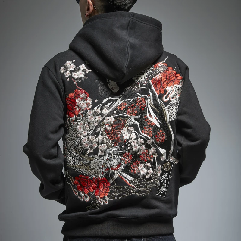 

2020 badaoniang's new hengxuhe embroidered hoodie with plush thick sweater winter men's and women's lovers huakuixin