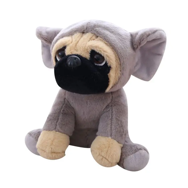 Супер милая собака Шарпей плюшевая игрушка мягкая кавайная с капюшоном мопс