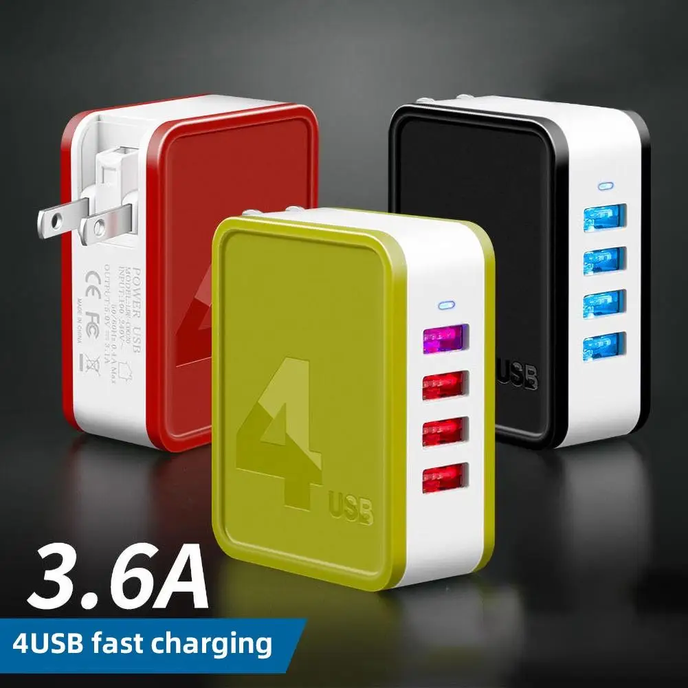 2020 Новый портативный 48 Вт 2/4 USB порты Быстрая зарядка QC4.0 3 0 складной настенное
