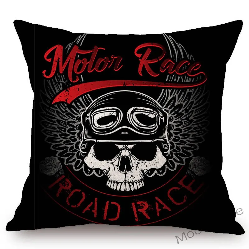 Винтажная наволочка с изображением мотоцикла клуба Нью Йорка мотор гонки