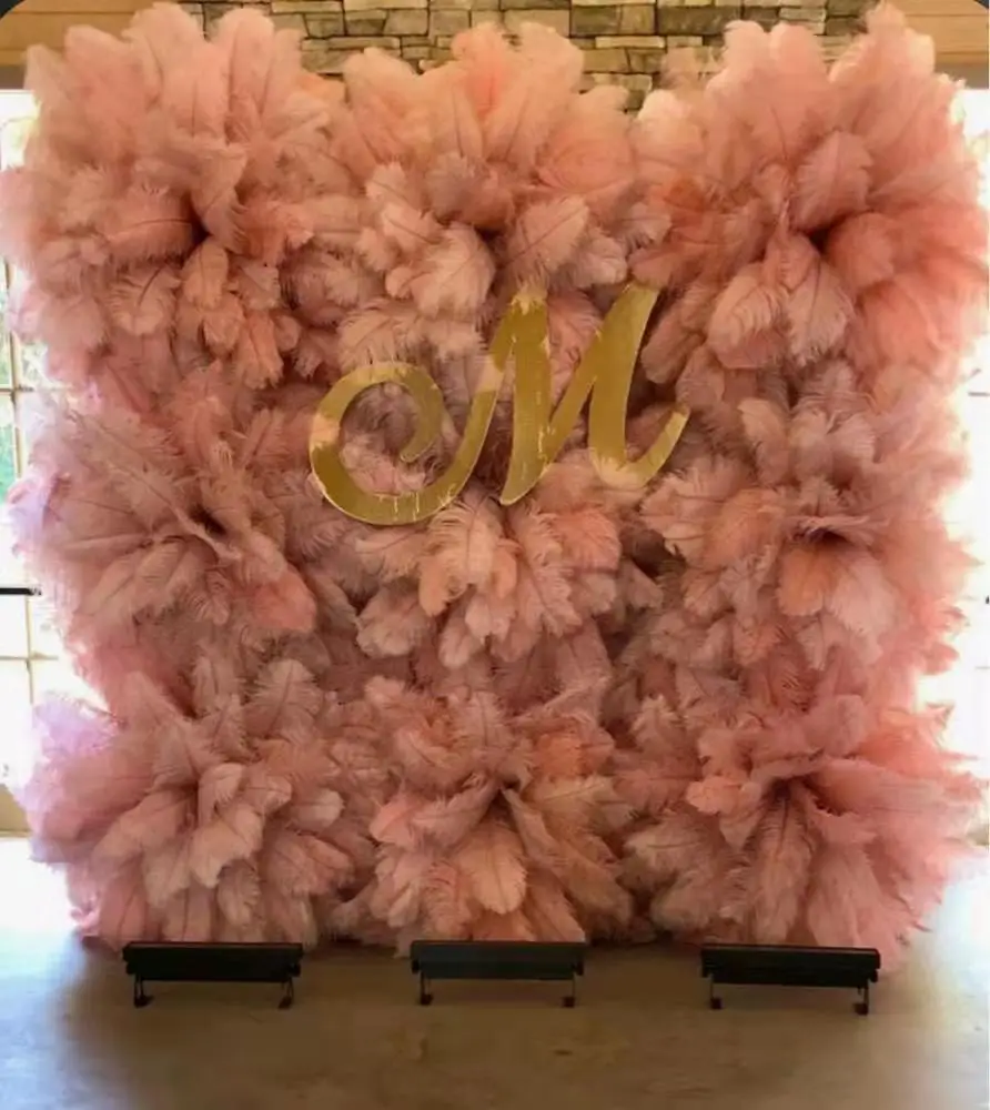 Хорошее качество тонкий стержень белые страусиные перья декоративные свадебные