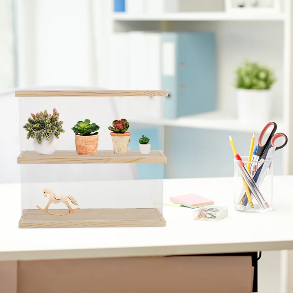 

1pc Transparent Doll Model Rack Model Storage Holder Exhibition Shelf