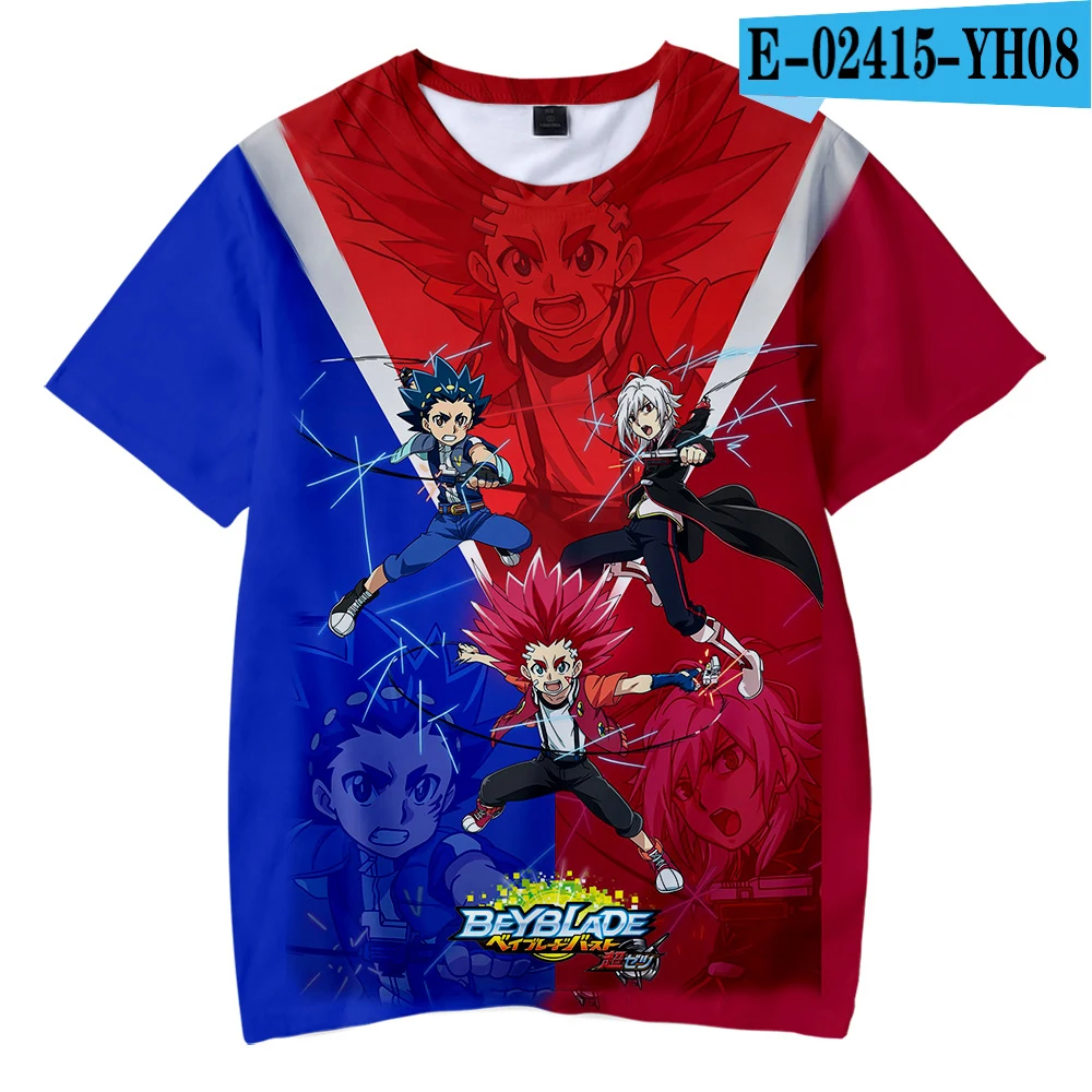 3D Детская футболка Повседневная футболка Beyblade Burst Evolution 3D футболка с короткими рукавами для мальчиков и девочек летняя детская одежда в стиле Харадзюку - Цвет: 3D