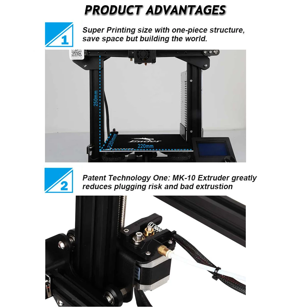 Creality 3D Ender 3 принтеры DIY Kit Друкер самостоятельной сборки 220*220*250 мм с возобновить