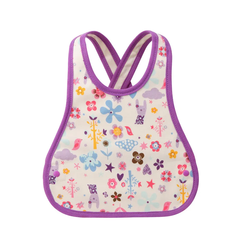 Новый детский слюнявчик нагрудники полотенца мультфильм цветок в горошек дети