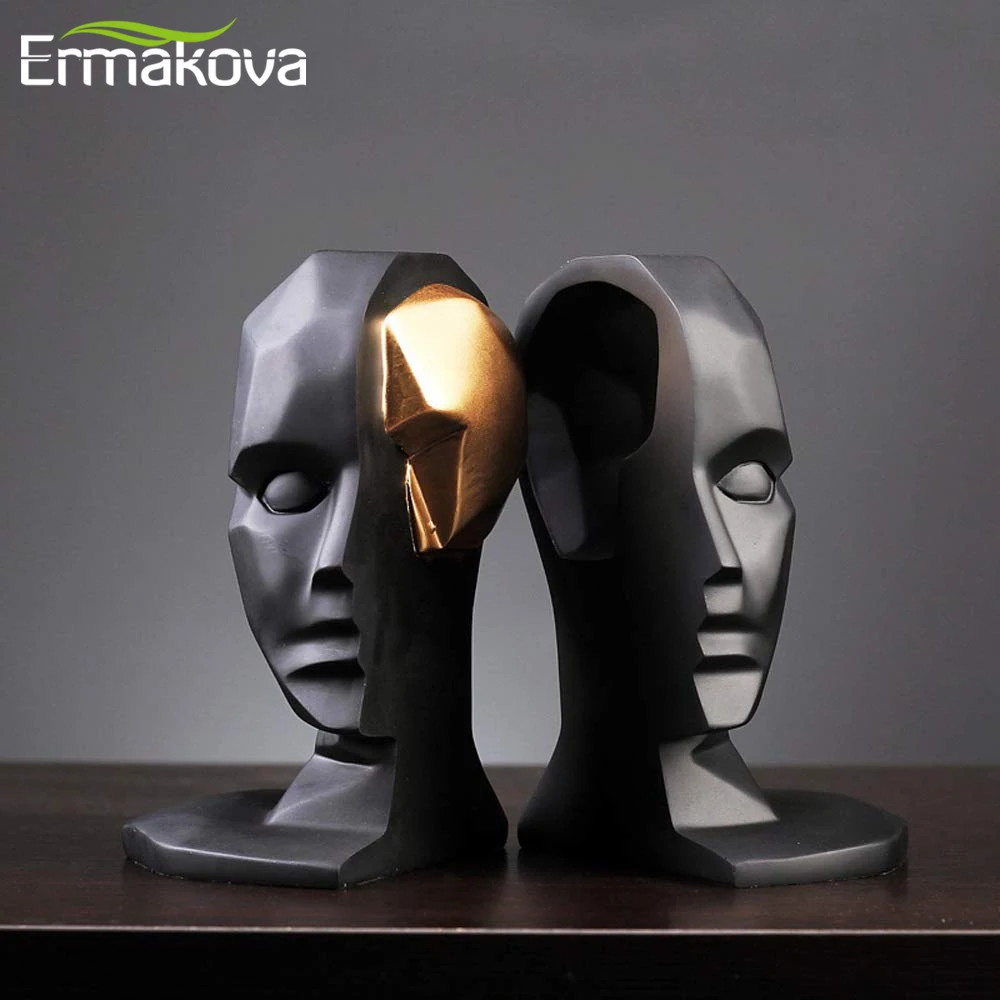 ERMAKOVA креативные статуи с отверстием для мозгов, современные абстрактные скульптуры, декоративные изделия из смолы, красивые подарки, статуэтка с головой человека