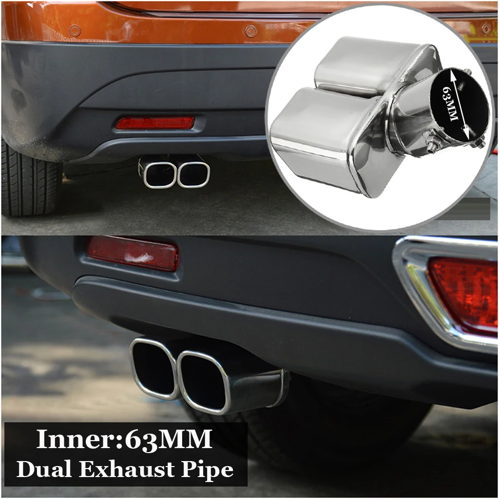 Автомобильная труба 2 5 &quotВпускной Выпускной задний глушитель наконечник крышка