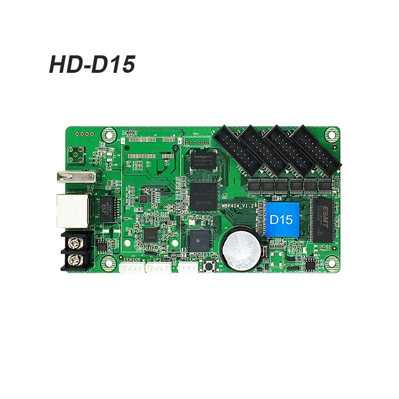 LED Display Control System HD-D15 Full Color Led Display Screen Asynchronous Control Card Support USB RJ45 Communication