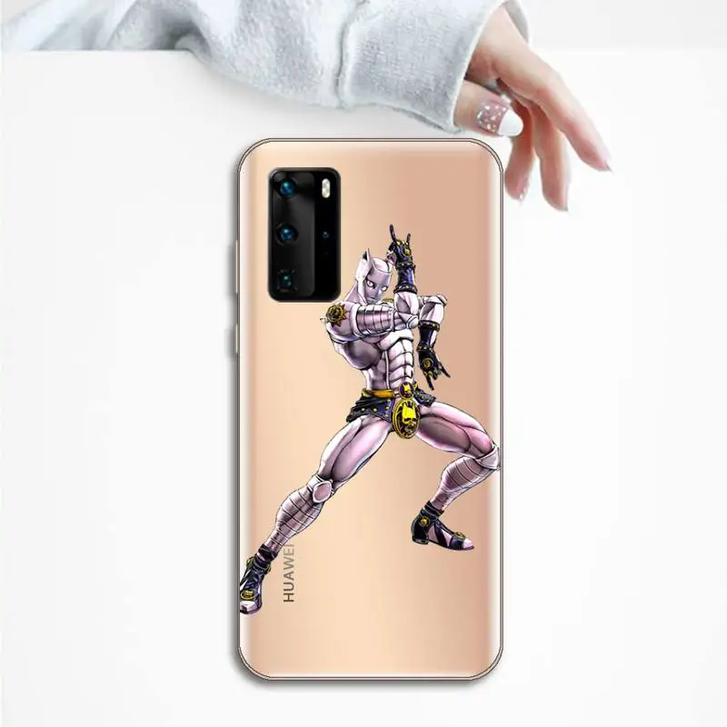 

anime cortoon JOJOS BIZARRE Phone Case Transparent for huawei honor P 40 30 20 lite Pro 10 i 8 9 x p smart 2019