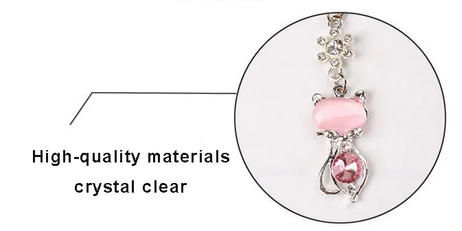 Противопылевая заглушка для наушников со стразами и кошкой Пылезащитная Iphone Samsung