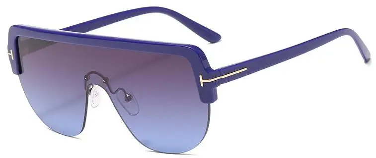 C2 gray blue Темные Гавана щит пластиковые солнцезащитные очки для женщин и мужчин модные роскошные дизайнерские коричневые солнцезащитные очки для женщин прямоугольные Оттенки UV400 - Цвет линз: C2 gray blue