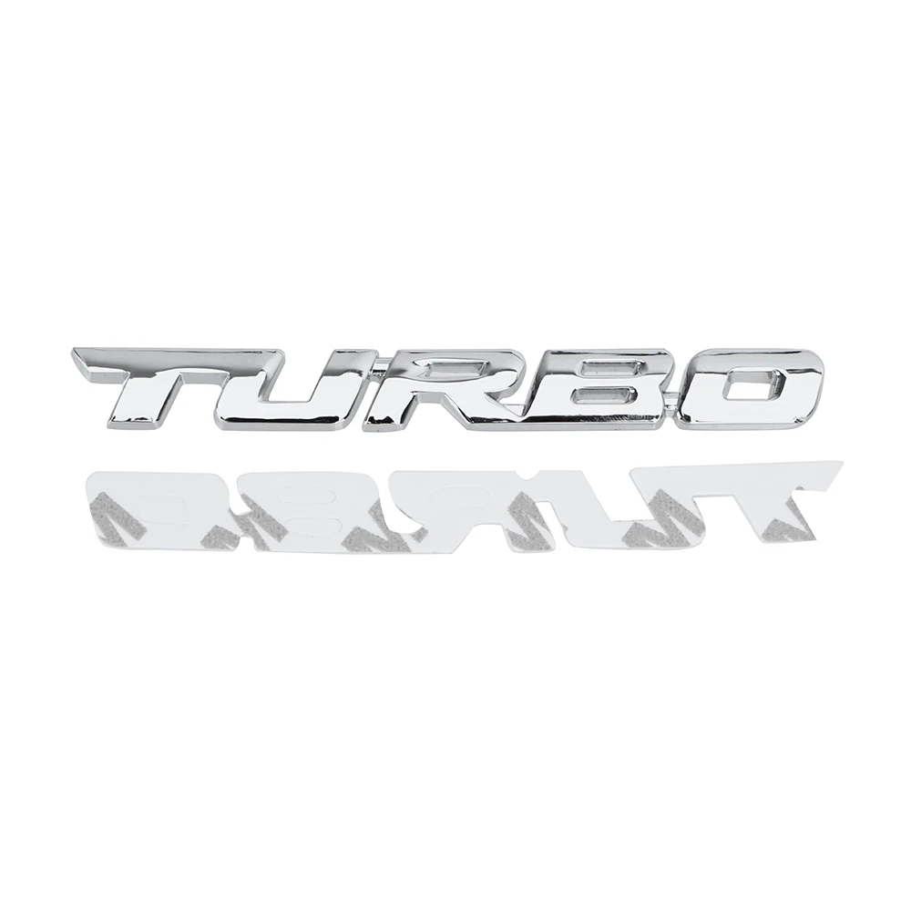 3D хромированная эмблема Turbo знак наклейка на автомобиль серебристый красный