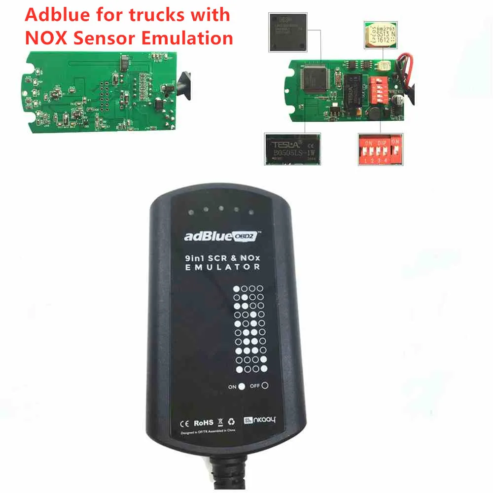 Adblue 9в1 эмулятор AdBlue 9 в 1 полный чип поддержка Euro4 и 5 с датчиком NOx обновление 7 8 |