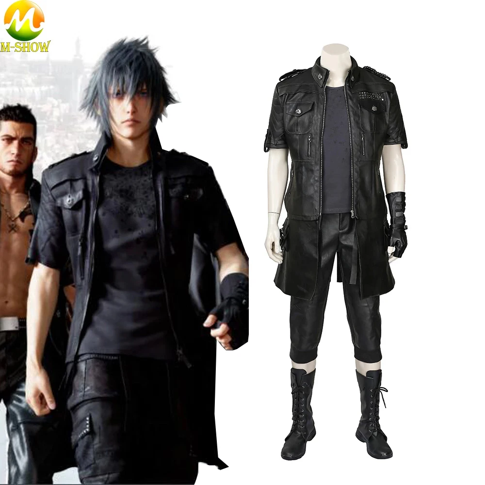 

Final Fantasy XV FF15 Noctis Lucis Caelum Noct Cosplay Costume Halloween Outfit Costume Full Set For Men Custom Made