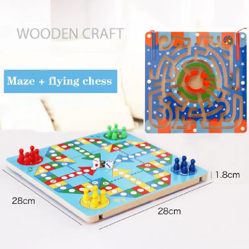 Звезда двойные боковые Летающие шахматы лабиринт магнитная ручка гуляя шарик