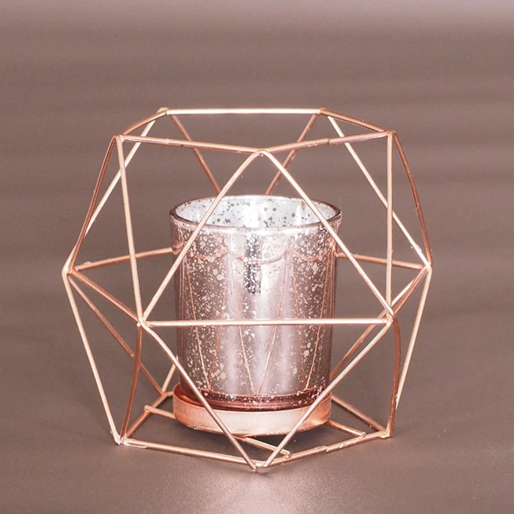 Творческий клетка свечи держатель металлические настольные лампы в форме стенд